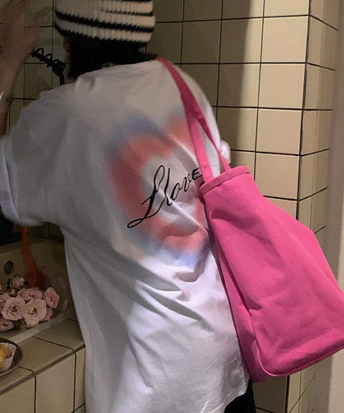 c.u.l（シーユーエル）の「キャンパスカラートートバッグ cula376（トートバッグ・レディース・ピンク/グリーン/イエロー/オレンジ・FREE）」の11枚目の写真