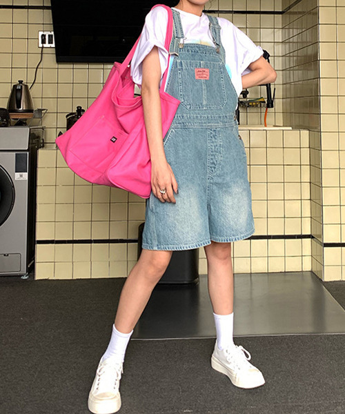 c.u.l（シーユーエル）の「キャンパスカラートートバッグ cula376（トートバッグ・レディース・ピンク/グリーン/イエロー/オレンジ・FREE）」の13枚目の写真