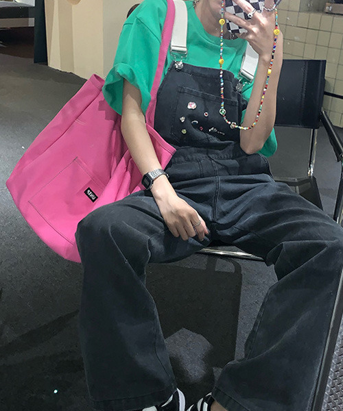 c.u.l（シーユーエル）の「キャンパスカラートートバッグ cula376（トートバッグ・レディース・ピンク/グリーン/イエロー/オレンジ・FREE）」の16枚目の写真