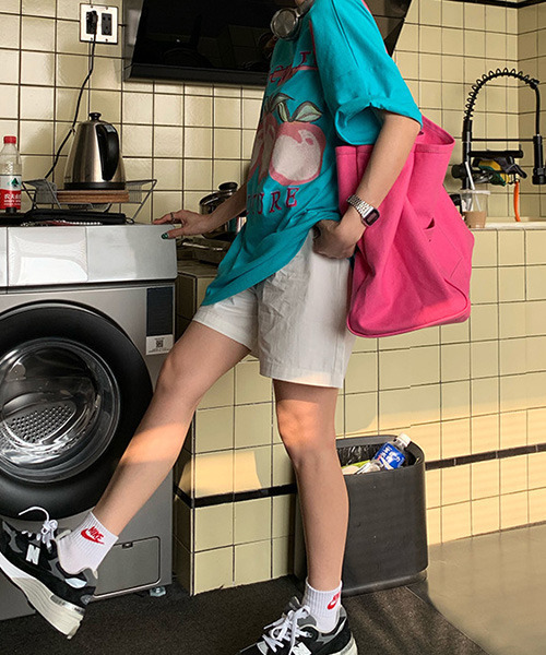 c.u.l（シーユーエル）の「キャンパスカラートートバッグ cula376（トートバッグ・レディース・ピンク/グリーン/イエロー/オレンジ・FREE）」の17枚目の写真