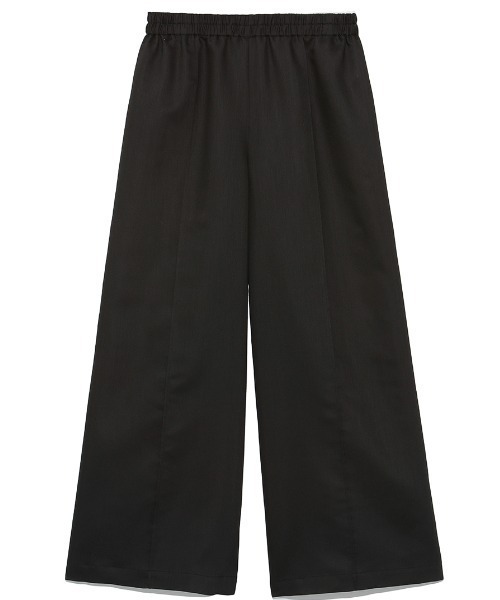 emmi（エミ）の「【emmi atelier】リネンライクリラックスワイドパンツ（その他パンツ・レディース・ベージュ/ブラック・1/0）」の2枚目の写真