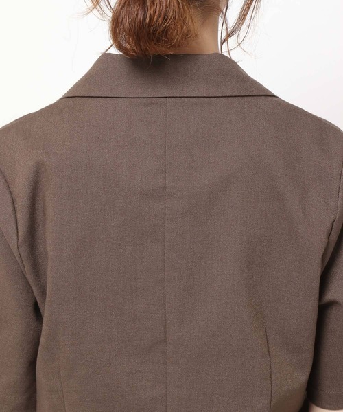 mysty woman（ミスティウーマン）の「ショートシャツ×ワイドパンツセット 273810（セットアップ・レディース・ダークブラウン/ベージュ・FREE）」の22枚目の写真