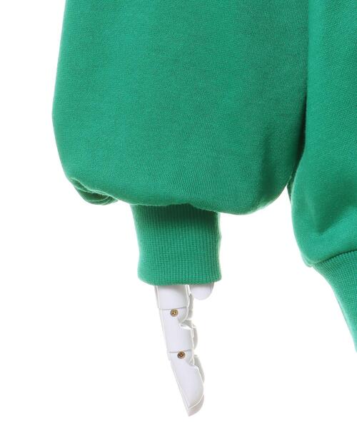 INGNI（イング）の「ハーフZIPロゴ配色スウェットトップス（Tシャツ/カットソー・レディース・ネイビー/グリーン/オートミール/ベージュ系3・M）」の12枚目の写真