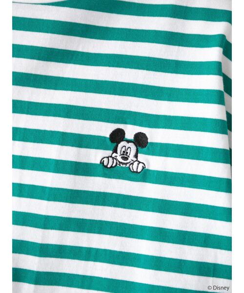 Disney（ディズニー）の「刺繍ボーダーカットプルオーバー/Mickey（Tシャツ/カットソー・レディース・ピンク/グリーン/ネイビー・FREE）」の15枚目の写真