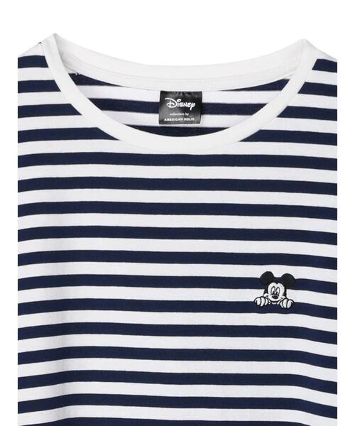 Disney（ディズニー）の「刺繍ボーダーカットプルオーバー/Mickey（Tシャツ/カットソー・レディース・ピンク/グリーン/ネイビー・FREE）」の12枚目の写真