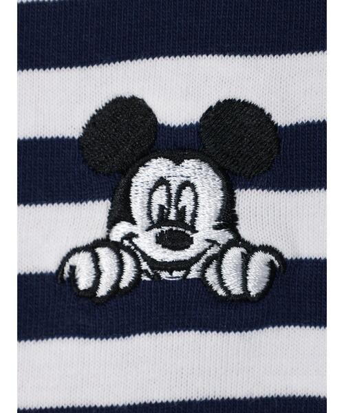 Disney（ディズニー）の「刺繍ボーダーカットプルオーバー/Mickey（Tシャツ/カットソー・レディース・ピンク/グリーン/ネイビー・FREE）」の8枚目の写真