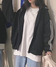 ラインフーディーパーカ