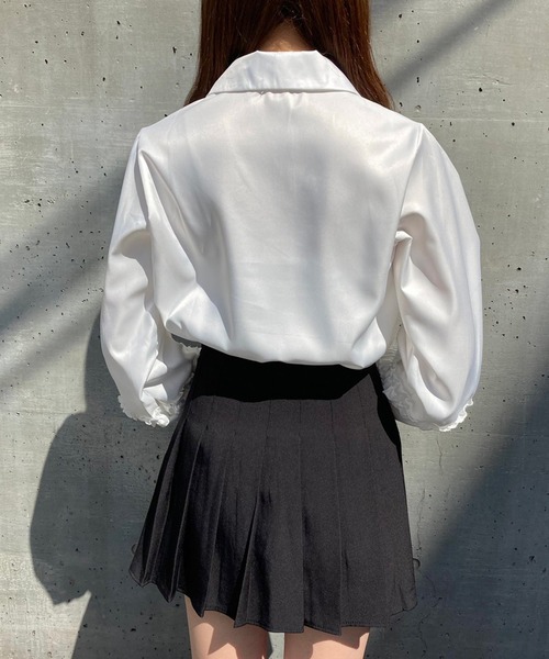 titty&Co. PETIT by poyo(ティティーアンドコープティバイポヨ)の「【titty&Co.PETIT Produce by POYO】フリルスリーブブラウス(シャツ/ブラウス・レディース・ホワイト・FREE)」の9枚目の写真