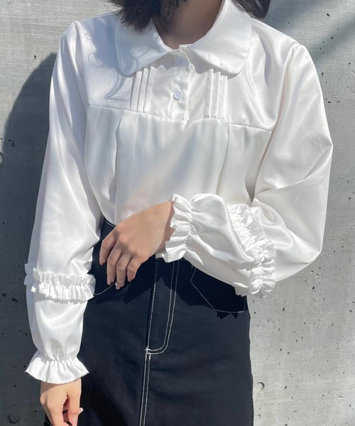 titty&Co. PETIT by poyo(ティティーアンドコープティバイポヨ)の「【titty&Co.PETIT Produce by POYO】フリルスリーブブラウス(シャツ/ブラウス・レディース・ホワイト・FREE)」の13枚目の写真