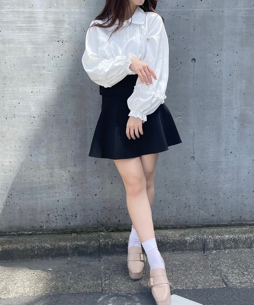 titty&Co. PETIT by poyo(ティティーアンドコープティバイポヨ)の「【titty&Co.PETIT Produce by POYO】フリルスリーブブラウス(シャツ/ブラウス・レディース・ホワイト・FREE)」の16枚目の写真