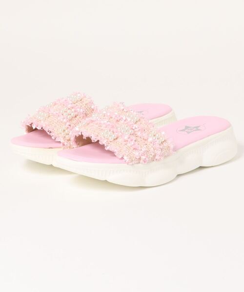 attagirl（アタガール）の「軽量ソールフラットサンダル（サンダル・レディース・ブラック/ピンク・M/L/LL/S）」の2枚目の写真