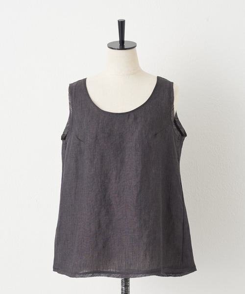 BEARDSLEY(ビアズリー)の「リネンタンク(タンクトップ・レディース・ブラック/ブルー/ホワイト・FREE)」の17枚目の写真