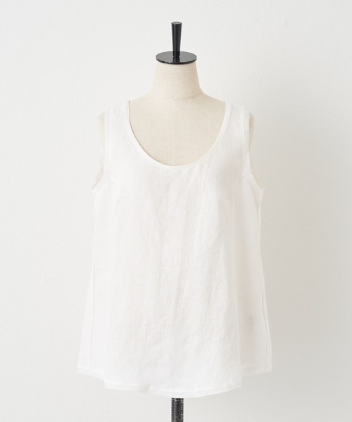 BEARDSLEY(ビアズリー)の「リネンタンク(タンクトップ・レディース・ブラック/ブルー/ホワイト・FREE)」の5枚目の写真