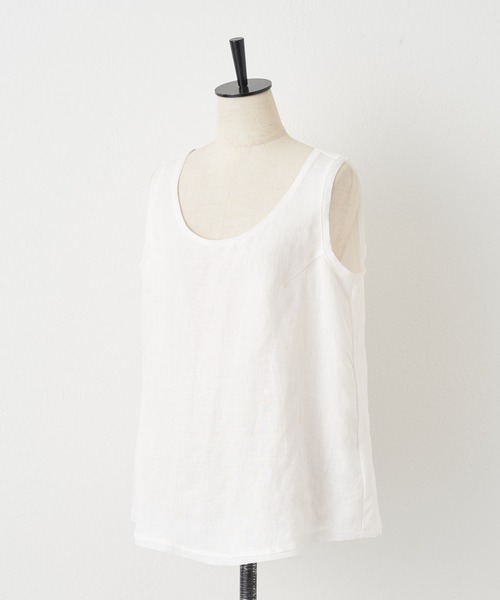 BEARDSLEY(ビアズリー)の「リネンタンク(タンクトップ・レディース・ブラック/ブルー/ホワイト・FREE)」の6枚目の写真