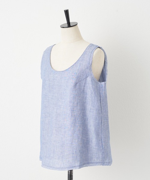 BEARDSLEY(ビアズリー)の「リネンタンク(タンクトップ・レディース・ブラック/ブルー/ホワイト・FREE)」の20枚目の写真