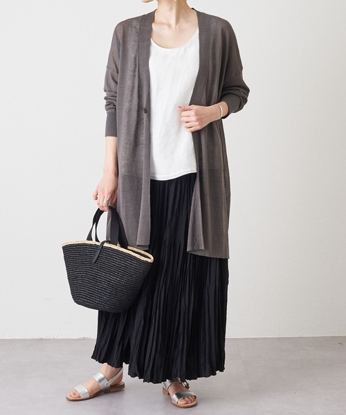 BEARDSLEY(ビアズリー)の「リネンタンク(タンクトップ・レディース・ブラック/ブルー/ホワイト・FREE)」の9枚目の写真