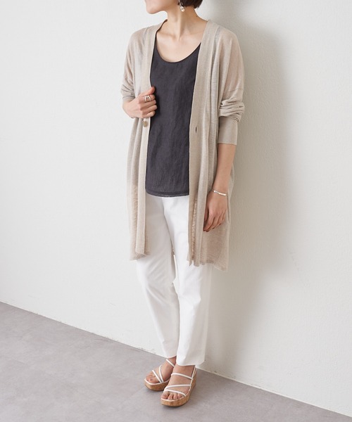 BEARDSLEY(ビアズリー)の「リネンタンク(タンクトップ・レディース・ブラック/ブルー/ホワイト・FREE)」の14枚目の写真