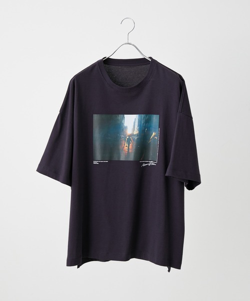 JUNRED（ジュンレッド）の「フォトプリントTシャツ（Tシャツ/カットソー・メンズ・ホワイト/パープル/ブルー・S/M/L）」の8枚目の写真