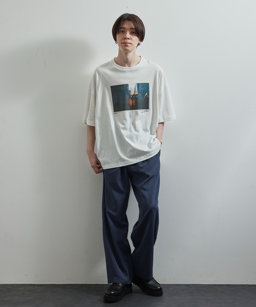 JUNRED（ジュンレッド）の「フォトプリントTシャツ（Tシャツ/カットソー・メンズ・ホワイト/パープル/ブルー・S/M/L）」の22枚目の写真