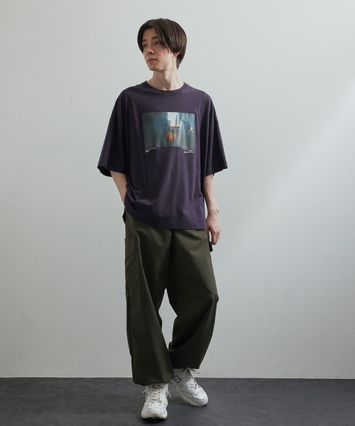 JUNRED（ジュンレッド）の「フォトプリントTシャツ（Tシャツ/カットソー・メンズ・ホワイト/パープル/ブルー・S/M/L）」の18枚目の写真