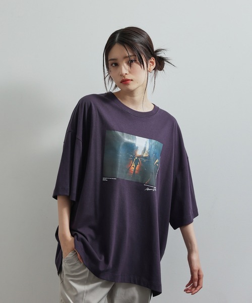 JUNRED（ジュンレッド）の「フォトプリントTシャツ（Tシャツ/カットソー・メンズ・ホワイト/パープル/ブルー・S/M/L）」の16枚目の写真