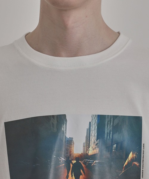 JUNRED（ジュンレッド）の「フォトプリントTシャツ（Tシャツ/カットソー・メンズ・ホワイト/パープル/ブルー・S/M/L）」の15枚目の写真