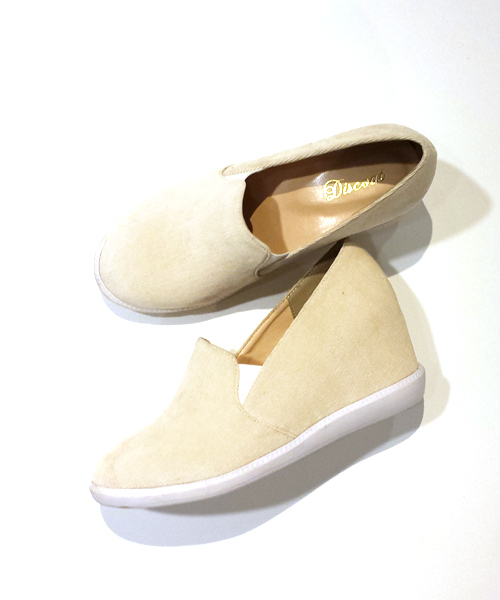 DISCOAT(ディスコート)の「【Discoat】インヒールスリッポン(スニーカー・レディース・グレー/アイボリー/ネイビー・MEDIUM/LARGE/SMALL)」の2枚目の写真