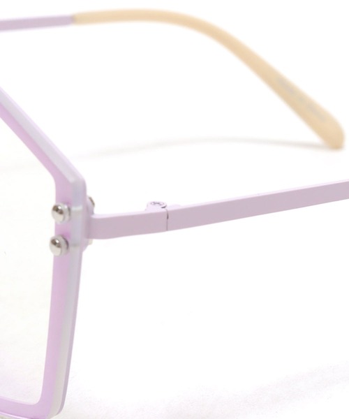 atmos pink(アトモスピンク)の「atmos pink カラーシールドサングラス(サングラス・レディース・ライム/パープル・FREE)」の5枚目の写真