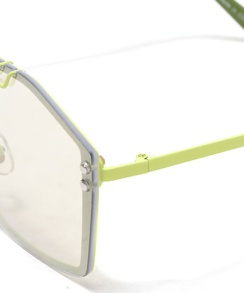 atmos pink(アトモスピンク)の「atmos pink カラーシールドサングラス(サングラス・レディース・ライム/パープル・FREE)」の9枚目の写真