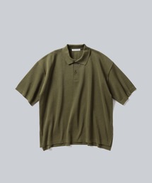 WHITE MAILS（ホワイトメイルズ）の「PAPER KINT HAIF SLEEVE OVERSIZED POLO / 和紙混ニットハーフスリーブポロ 《 手洗い可 》（ニット/セーター）」