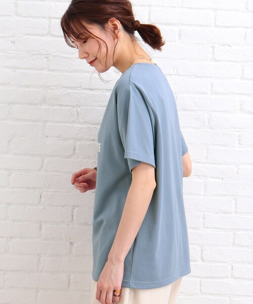 SHOO・LA・RUE(シューラルー)の「◆【S-L】アニマルプリントTシャツ(Tシャツ/カットソー・レディース・ブルー/アイボリー・03/01/02)」の4枚目の写真