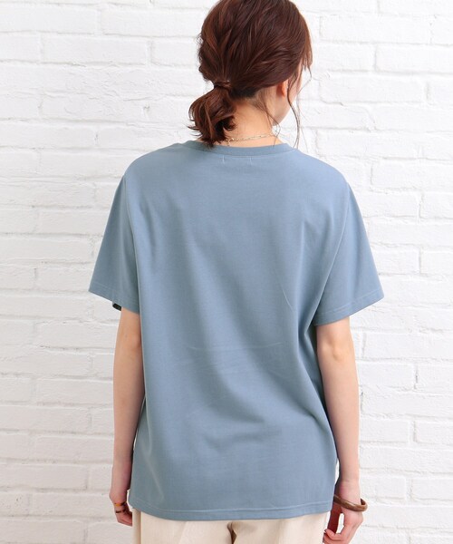 SHOO・LA・RUE(シューラルー)の「◆【S-L】アニマルプリントTシャツ(Tシャツ/カットソー・レディース・ブルー/アイボリー・03/01/02)」の5枚目の写真