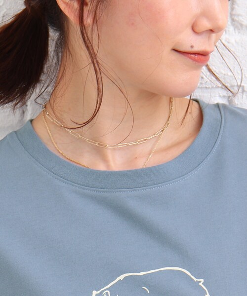 SHOO・LA・RUE(シューラルー)の「◆【S-L】アニマルプリントTシャツ(Tシャツ/カットソー・レディース・ブルー/アイボリー・03/01/02)」の6枚目の写真