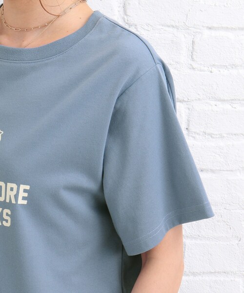 SHOO・LA・RUE(シューラルー)の「◆【S-L】アニマルプリントTシャツ(Tシャツ/カットソー・レディース・ブルー/アイボリー・03/01/02)」の7枚目の写真