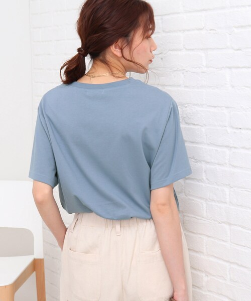 SHOO・LA・RUE(シューラルー)の「◆【S-L】アニマルプリントTシャツ(Tシャツ/カットソー・レディース・ブルー/アイボリー・03/01/02)」の19枚目の写真