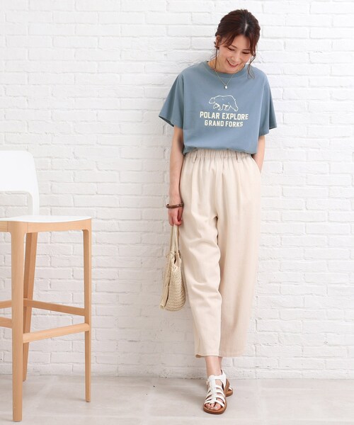 SHOO・LA・RUE(シューラルー)の「◆【S-L】アニマルプリントTシャツ(Tシャツ/カットソー・レディース・ブルー/アイボリー・03/01/02)」の20枚目の写真