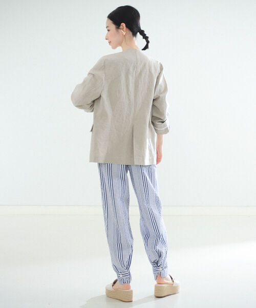 Demi-Luxe BEAMS（デミルクス ビームス）の「Demi-Luxe BEAMS / サッカー タブ付き パンツ（その他パンツ・レディース・ブラック/その他/レッド・38/36）」の9枚目の写真