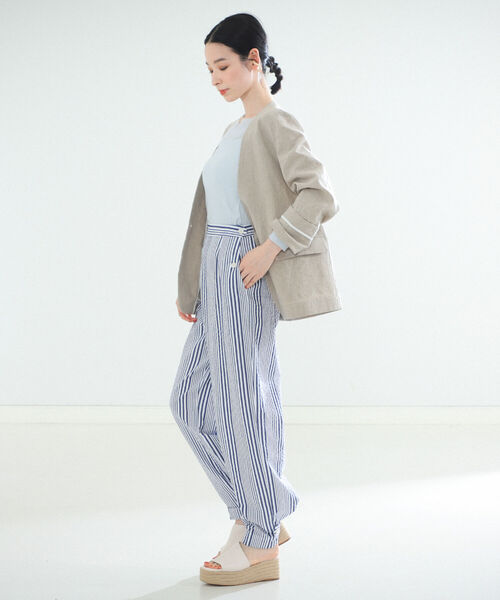 Demi-Luxe BEAMS（デミルクス ビームス）の「Demi-Luxe BEAMS / サッカー タブ付き パンツ（その他パンツ・レディース・ブラック/その他/レッド・38/36）」の10枚目の写真