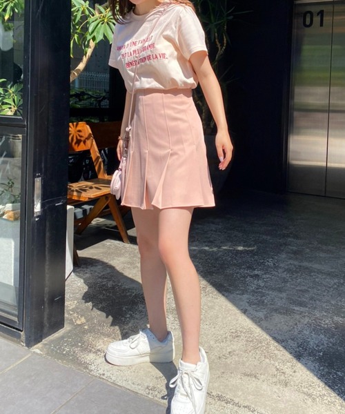 one after another NICE CLAUP(ワンアフターアナザーナイスクラップ)の「ロゴ刺しゅうTee(Tシャツ/カットソー・レディース・ホワイト/ピンク/オレンジ/ブルー/スミクロ・FREE)」の21枚目の写真