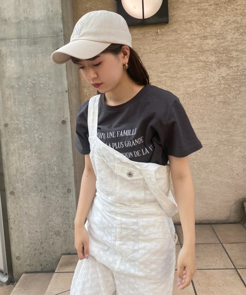 one after another NICE CLAUP(ワンアフターアナザーナイスクラップ)の「ロゴ刺しゅうTee(Tシャツ/カットソー・レディース・ホワイト/ピンク/オレンジ/ブルー/スミクロ・FREE)」の15枚目の写真
