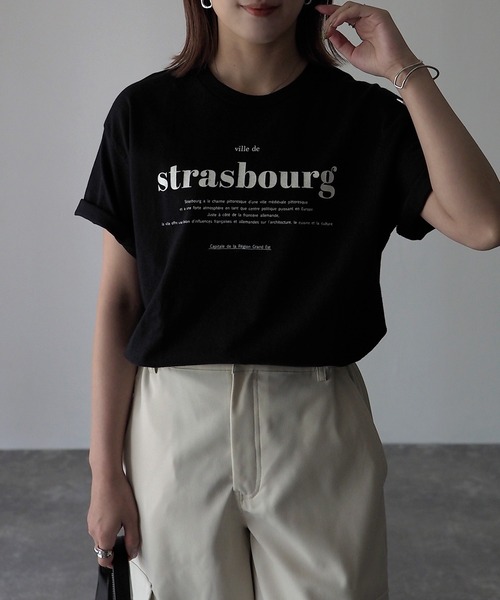 Riberry(リベリー)の「GILDAN strasbourgプリントTシャツ(Tシャツ/カットソー・レディース・ホワイト×レッド/ホワイト×グリーン/ネイビー/ホワイト×ブラック/ブラック/マルーン/チャコールグレー/オリーブ/グレー系・MEDIUM)」の15枚目の写真