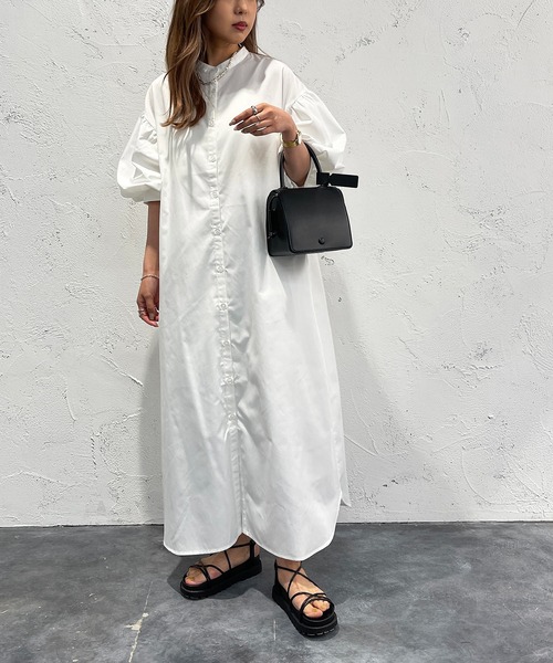 apres jour mignon（アプレジュールミニョン）の「クレリックシャツワンピース【ZOZOTOWN限定アイテム】（ワンピース・レディース・ブラック/ネイビー/オフホワイト/イエロー/ブルー系その他・X-LARGE/フリー）」の10枚目の写真