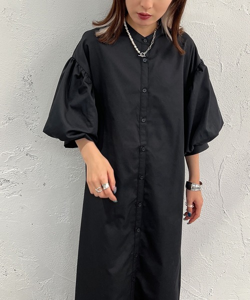 apres jour mignon（アプレジュールミニョン）の「クレリックシャツワンピース【ZOZOTOWN限定アイテム】（ワンピース・レディース・ブラック/ネイビー/オフホワイト/イエロー/ブルー系その他・X-LARGE/フリー）」の12枚目の写真