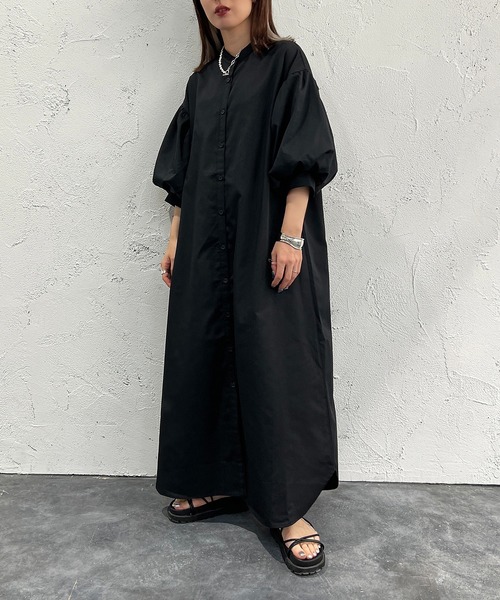 apres jour mignon（アプレジュールミニョン）の「クレリックシャツワンピース【ZOZOTOWN限定アイテム】（ワンピース・レディース・ブラック/ネイビー/オフホワイト/イエロー/ブルー系その他・X-LARGE/フリー）」の15枚目の写真