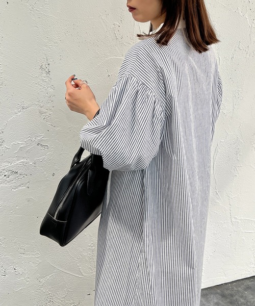 apres jour mignon（アプレジュールミニョン）の「クレリックシャツワンピース【ZOZOTOWN限定アイテム】（ワンピース・レディース・ブラック/ネイビー/オフホワイト/イエロー/ブルー系その他・X-LARGE/フリー）」の21枚目の写真