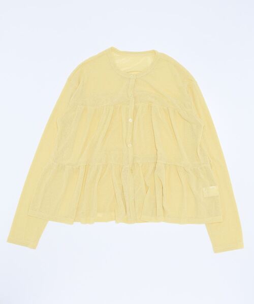 KOBE LETTUCE(コウベレタス)の「ティアードシアーニットソーカーディガン(カーディガン/ボレロ・レディース・ブラック/オフホワイト/ライトパープル/ベビーピンク/レモンイエロー・FREE)」の19枚目の写真