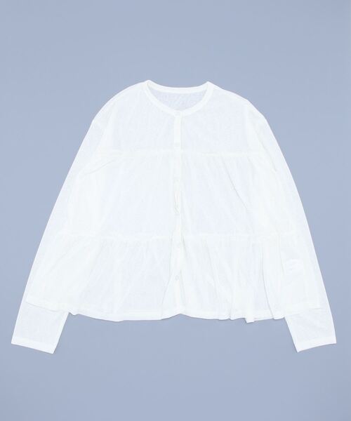 KOBE LETTUCE(コウベレタス)の「ティアードシアーニットソーカーディガン(カーディガン/ボレロ・レディース・ブラック/オフホワイト/ライトパープル/ベビーピンク/レモンイエロー・FREE)」の20枚目の写真