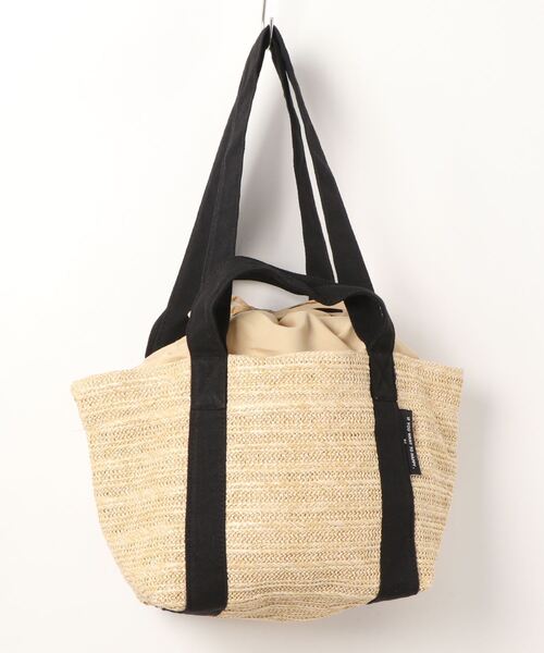 Samansa Mos2 blue（サマンサモスモスブルー）の「雑材2WAYトートバッグ（トートバッグ・レディース・ブラック/ベージュ/キャメル・ﾌﾘ-）」の2枚目の写真