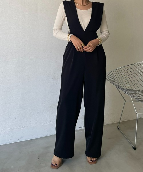 AIC.（エーアイシー）の「パッド付きバックオープンリブトップス（Tシャツ/カットソー・レディース・ブラック/ホワイト系・FREE）」の14枚目の写真