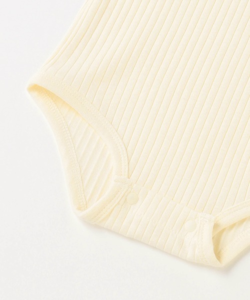 petit main（プティマイン）の「【弱酸性】アニマル刺しゅうロンパース（ロンパース・キッズ・アイボリー/ライトベージュ/ライトグリーン・80ｃｍ/70cm）」の4枚目の写真